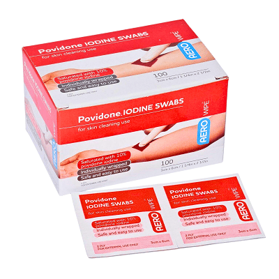 Betadine Or Iodine Swabs/Wipes, Per Box – eThree Medical